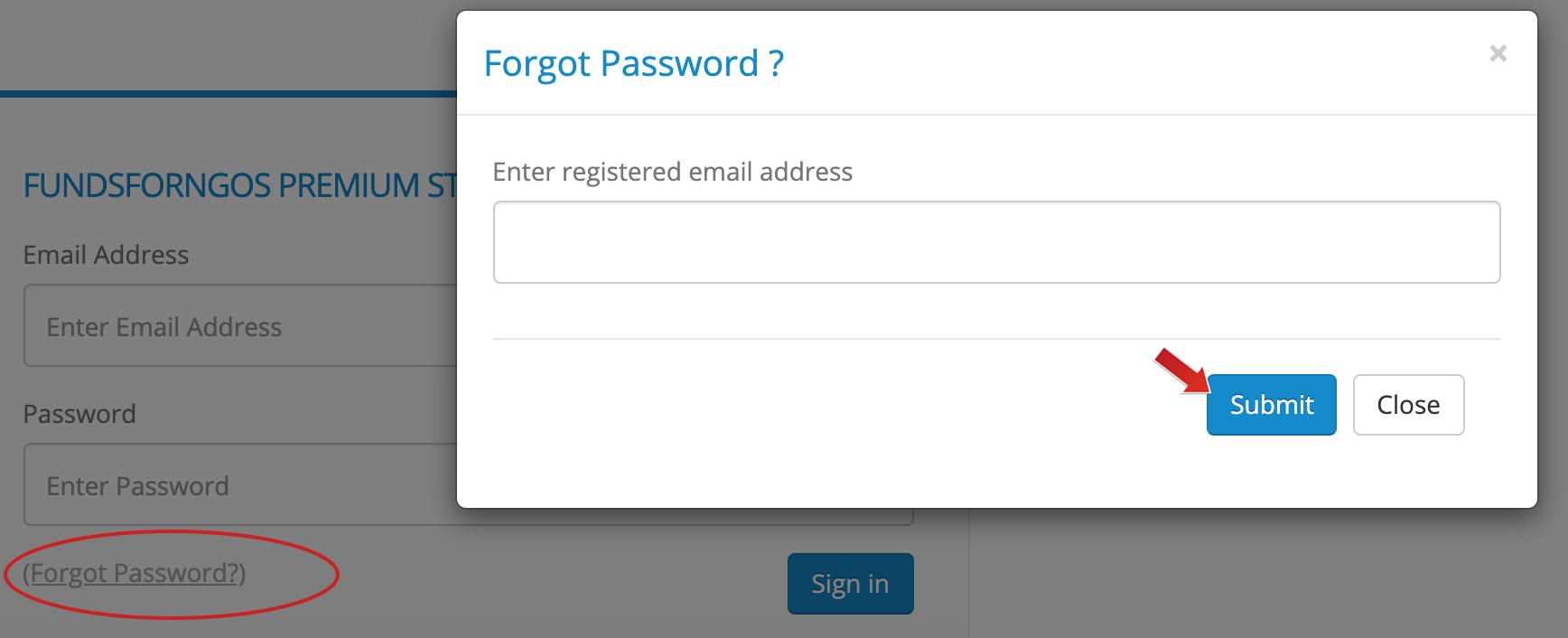 I Have Forgotten My Password For My Premium Membership Account How Can You Help Me Fundsforngos Grants Resources For Sustainability